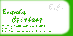 bianka czirfusz business card